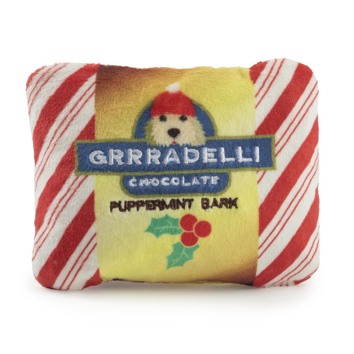 Haute Diggity Dog Grrradelli Puppermint Bark Square Dog Toy, Regular