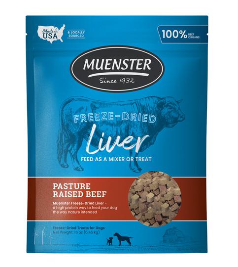 Muenster Pasture Raised Beef Freeze-Dried Liver for Dogs, 16-oz