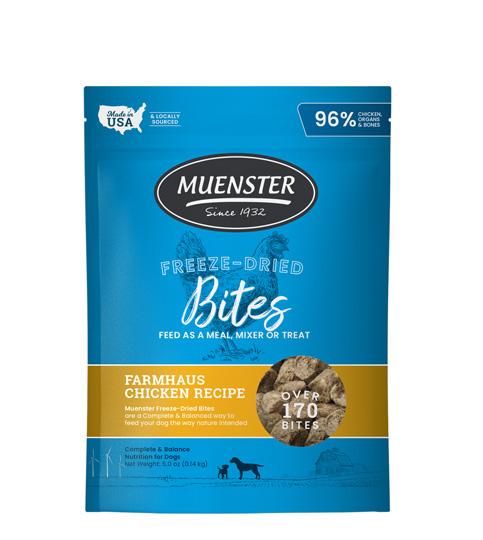 Muenster Farmhaus Chicken Freeze-Dried Bites for Dogs, 5-oz