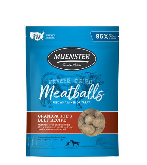 Muenster Grandpa Joe's Beef Freeze-Dried Meatballs for Dogs