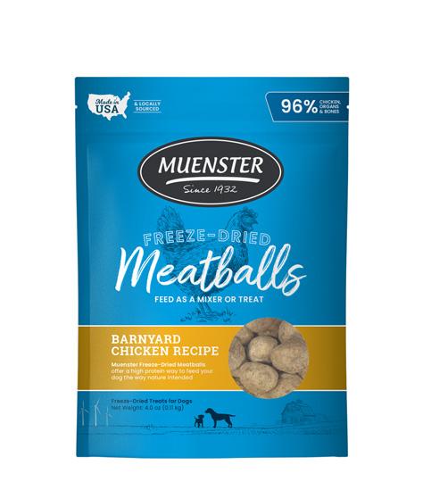 Muenster Barnyard Chicken Freeze-Dried Meatballs for Dogs, 4-oz