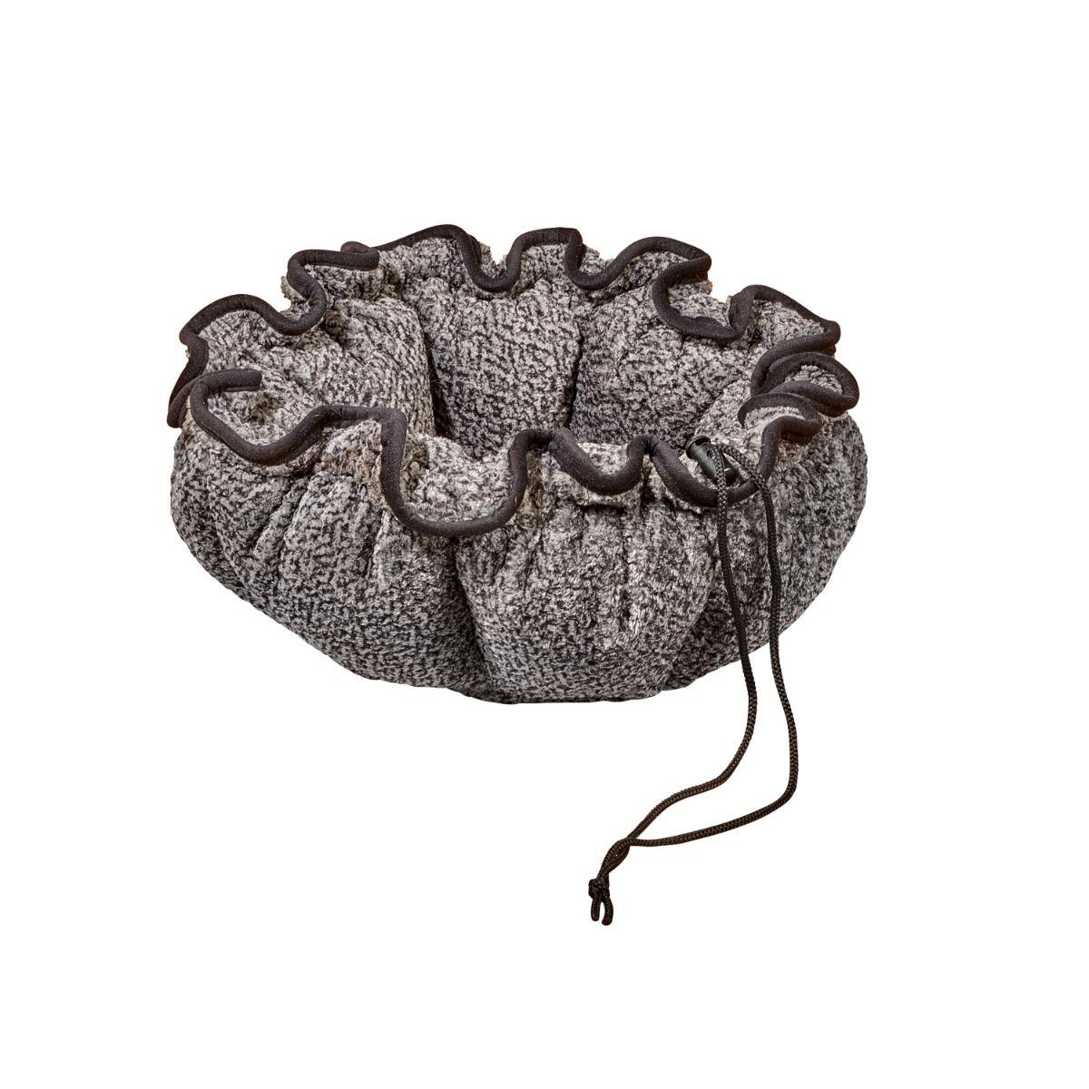 Bowser Buttercup Pet Bed, Grey Owl Faux Fur