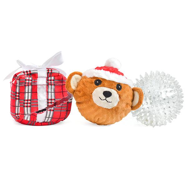 Patchwork Pet Ballon hérisson Ours dans un cadeau de Noël, 5 pouces