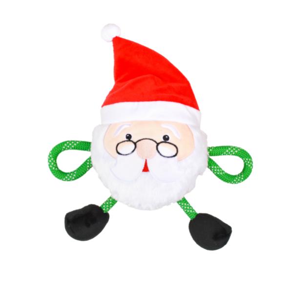 Patchwork Pet Holiday Chubby Santa Dog Toy