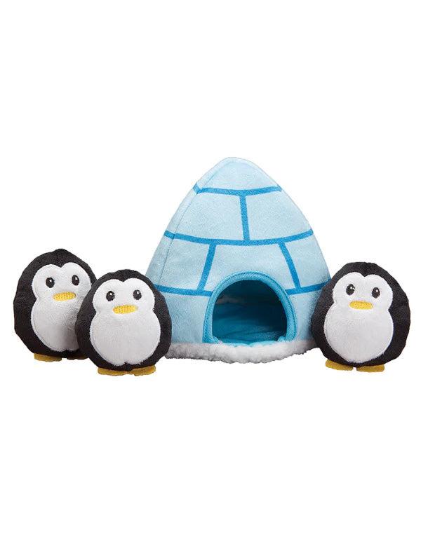 Patchwork Pet Holiday Igloo & Penguins Dog Toy