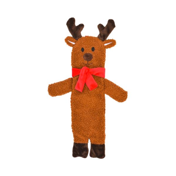 Patchwork Pet Holiday Stuffingless Reindeer Dog Toy