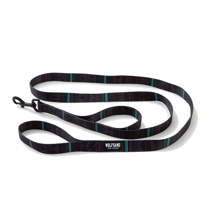 Wolfgang React Dual-Handle Dog Leash, NightOwl, 1-in x 6-ft