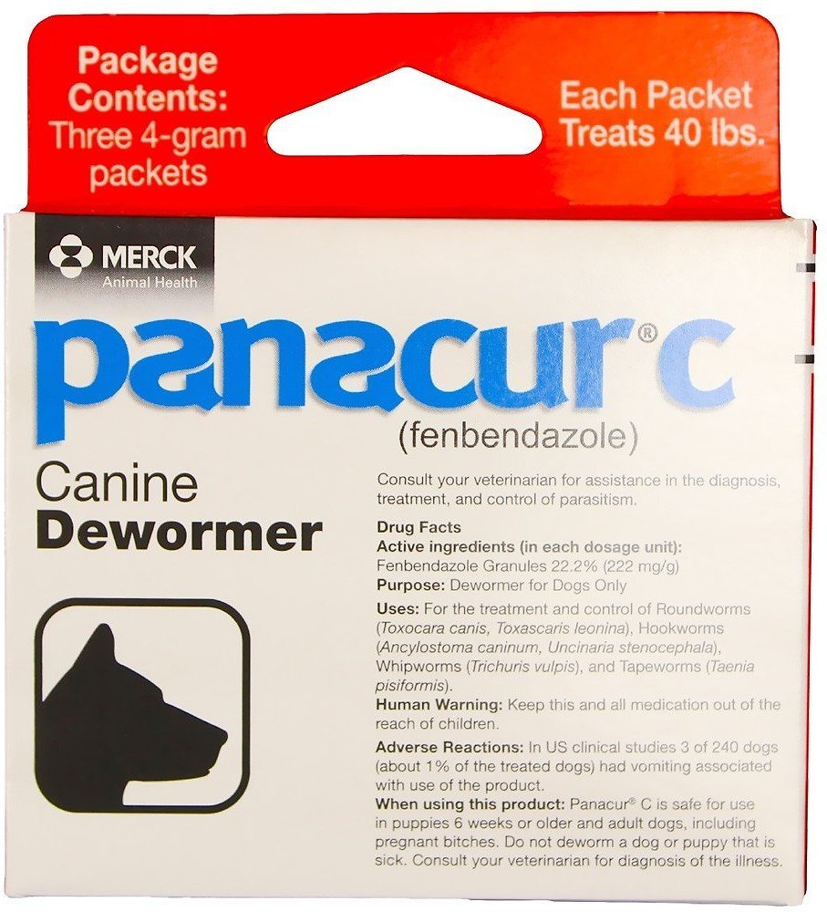 Panacur C Canine Dewormer, 4-g, 3-count