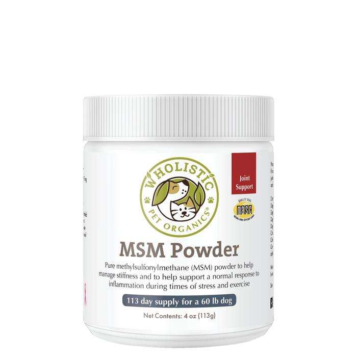 Wholistic Pet Organics MSM Powder Dog & Cat Supplement, 4-oz