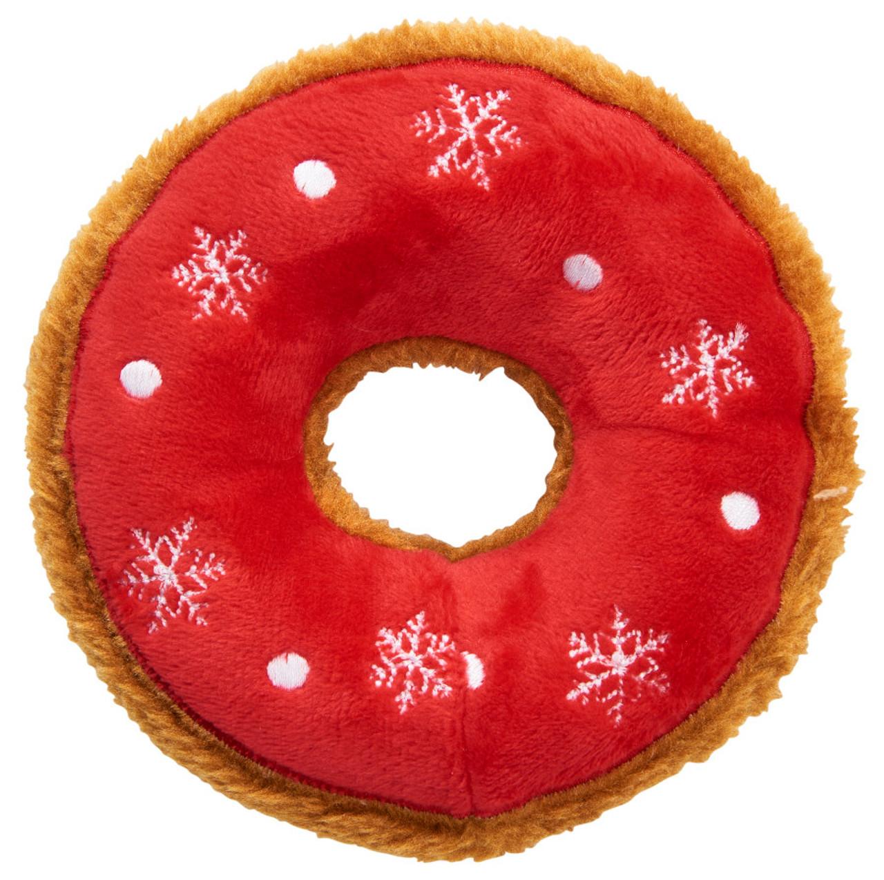 Ethical Pet Spot Holiday Tasty Donut Dog Toy, Assorted, 5-in
