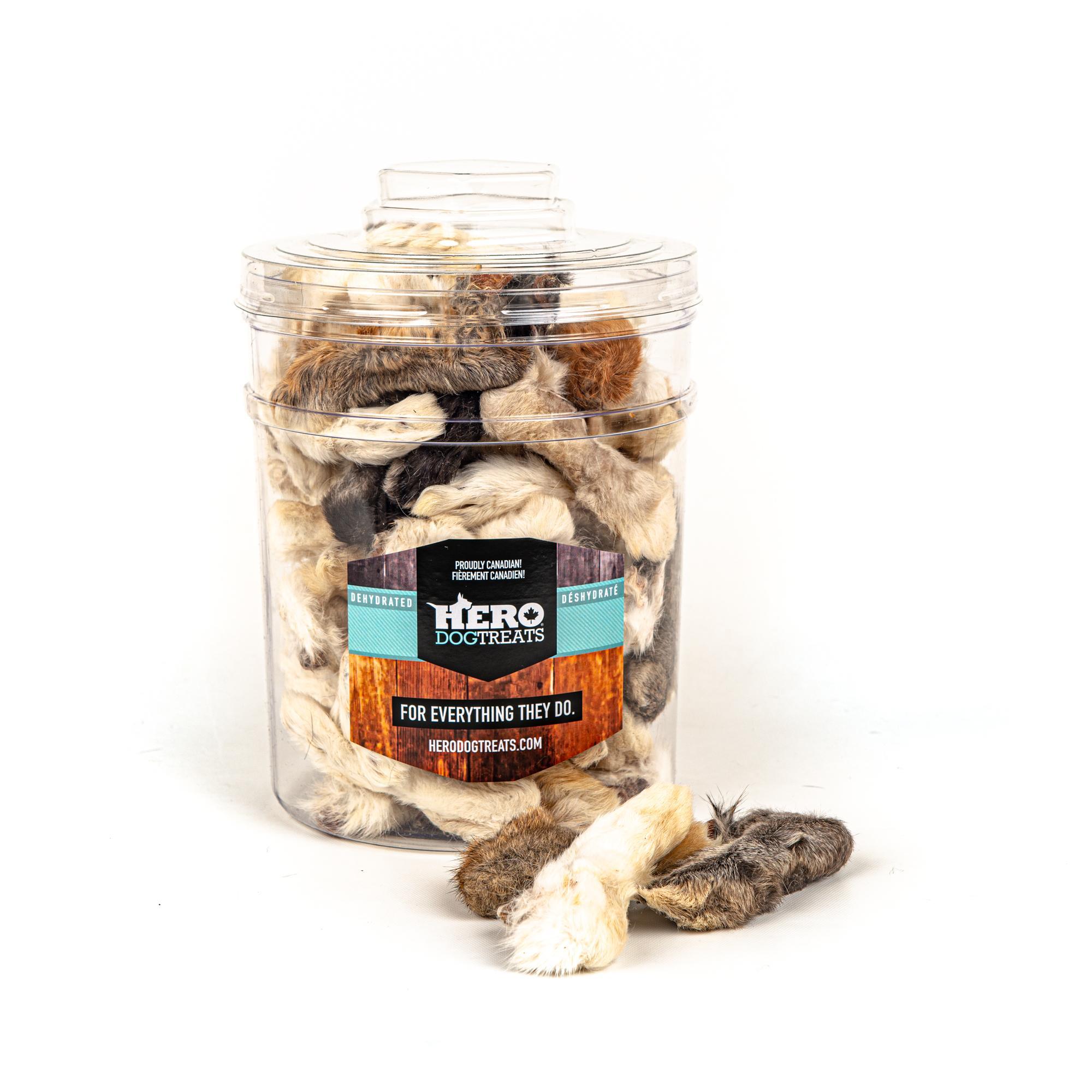 Hero Dog Treats Rabbit Feet Bulk Dog Treats