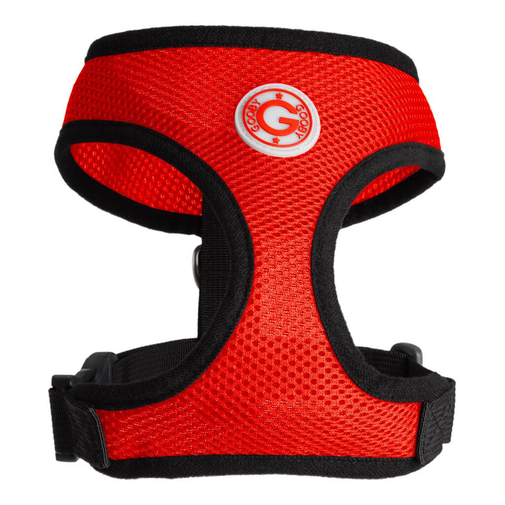 Gooby Soft Mesh Dog Harness, Red