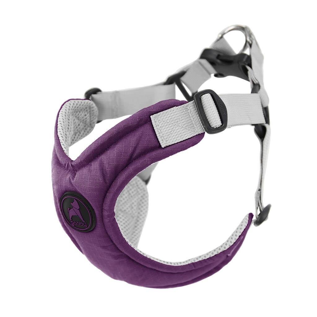 Gooby Memory Foam Step-In Dog Harness, Purple