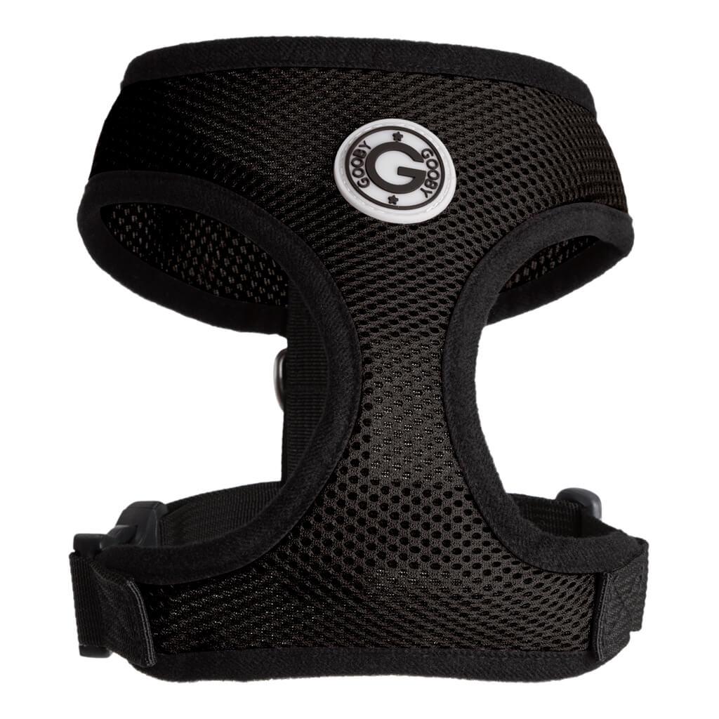 Gooby Soft Mesh Dog Harness, Black