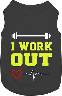 Parisian Pet I Work Out Dog T-Shirt, X-Large