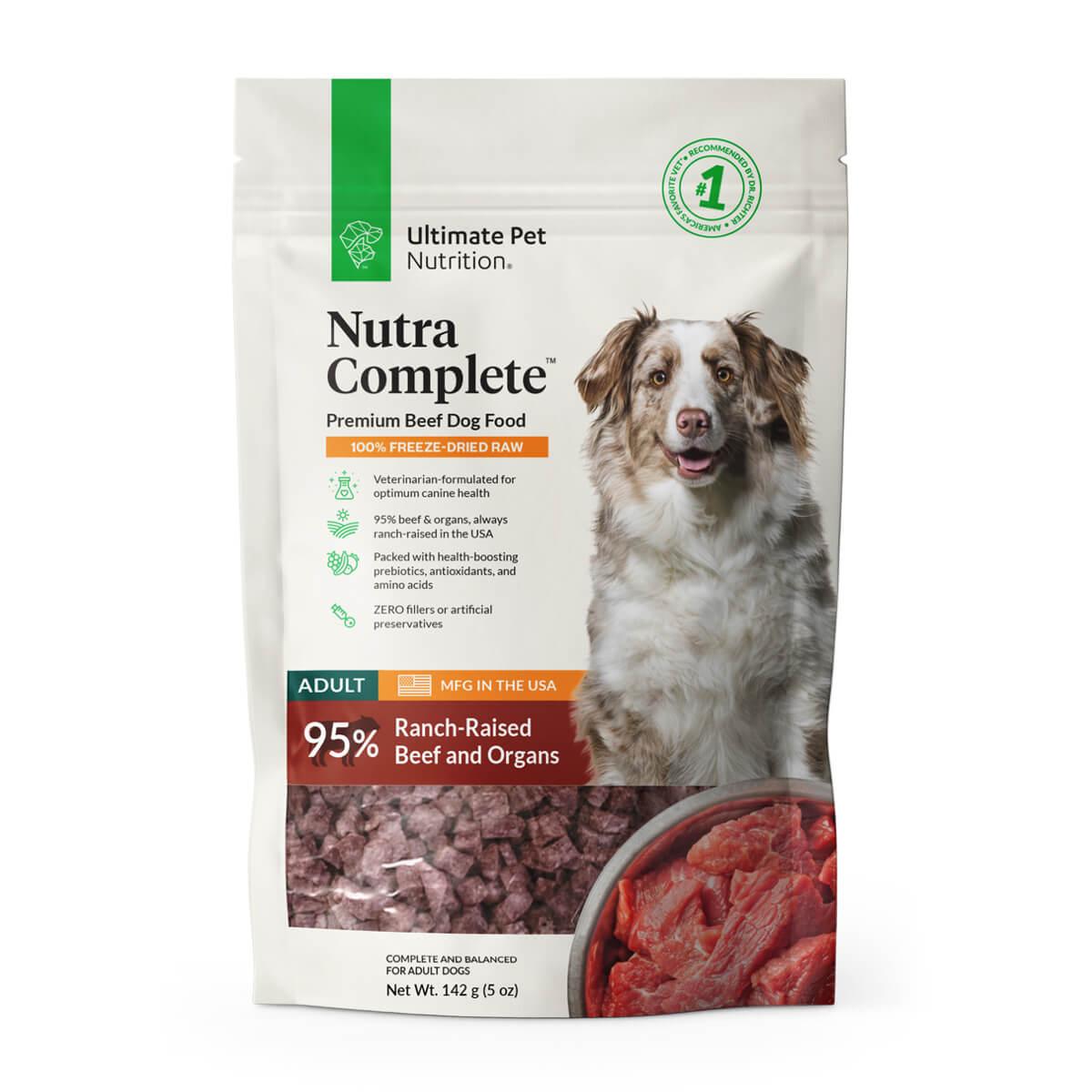 Ultimate Pet Nutrition Nutra Complete Beef Freeze-Dried Dog Food, 5-oz