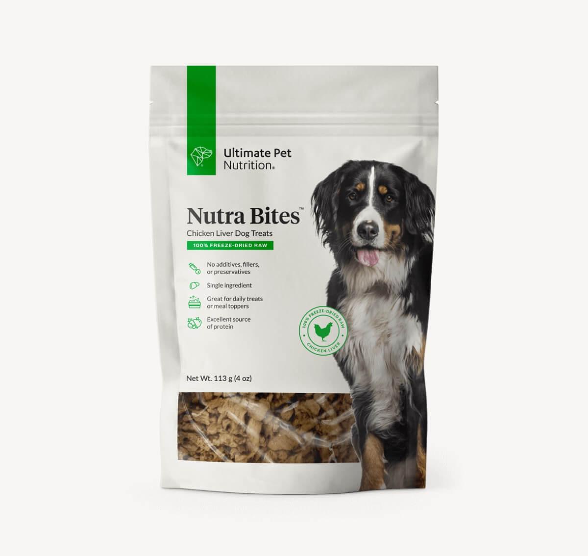 Ultimate Pet Nutrition Nutra Bites Chicken Freeze-Dried Dog Treats, 4-oz