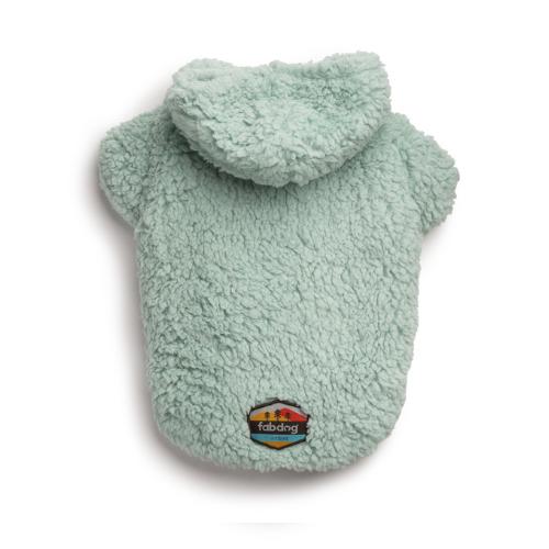 fabdog Sherpa Dog Hoodie, Seafoam, 18-in