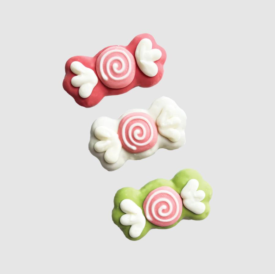 Bosco & Roxy's Candy Land Hard Candies Gâteries pour chien Biscuit aromatisé à la menthe poivrée, Standard
