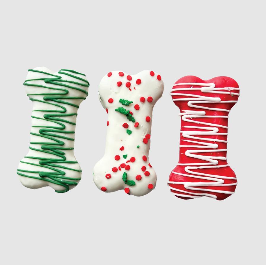 Bosco & Roxy's Traditional Christmas Dipped Bones Biscuit Dog Treats