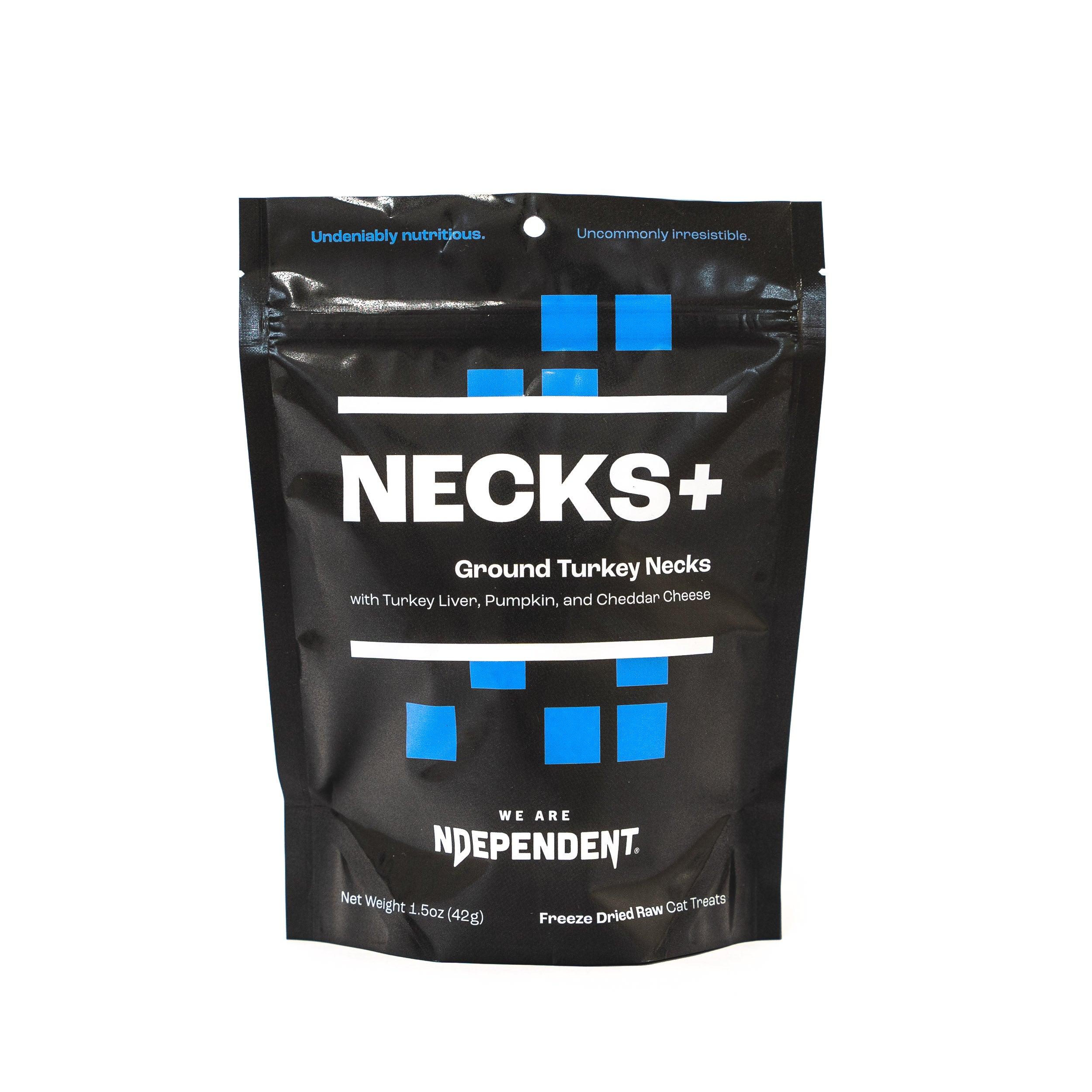 We are Ndependent NECKS+ Ground Turkey Necks Freeze-Dried Cat Treats, 1.5-oz