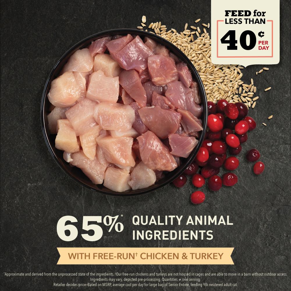 ACANA Senior Entree with Free-Run Chicken & Turkey Dry Cat Food, 4-lb