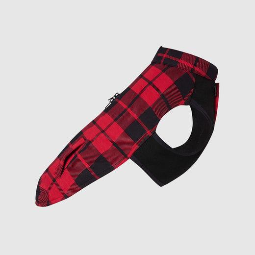 Canada Pooch Thermal Tech Fleece Dog Coat, Red Plaid, 10
