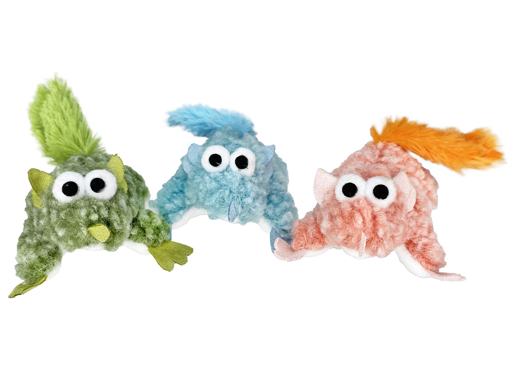Multipet Pet Envy Squirrel Catnip Cat Toy, Assorted, 3-in