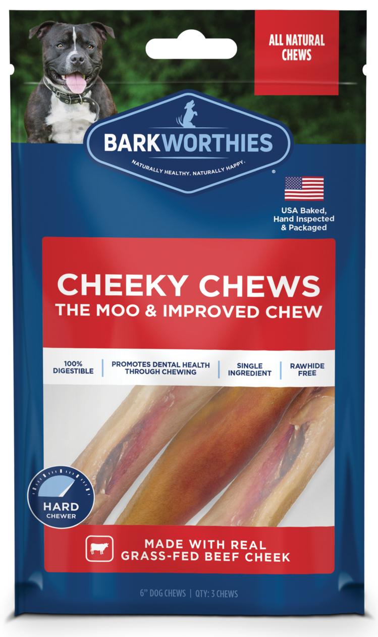 Barkworthies Cheeky Chews Dog Treats, 6-in