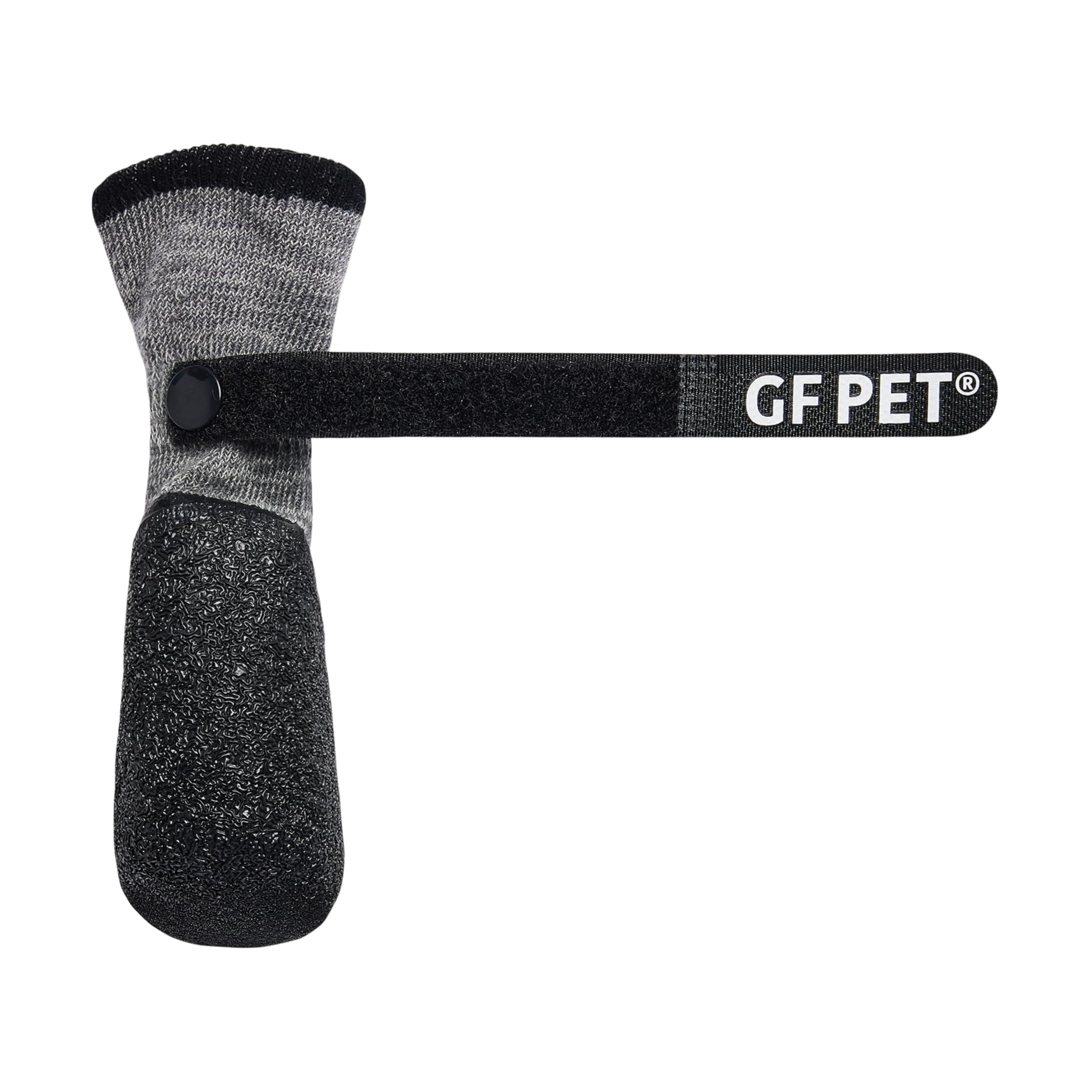 GF Pet All Terrain Dog Boots, Charcoal Grey, X-Small