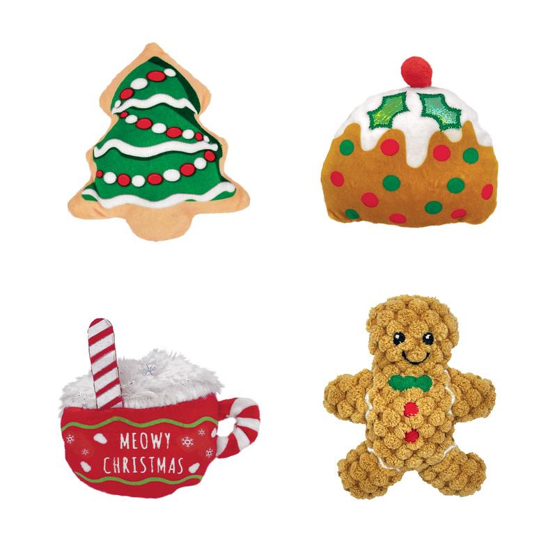 KONG Holiday Scrattles Cafe Cat Toy, Assorted