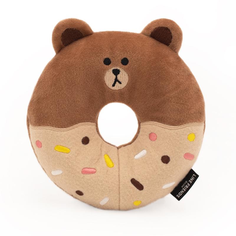 ZippyPaws Line Friends Donutz Buddies Dog Toy, Brown