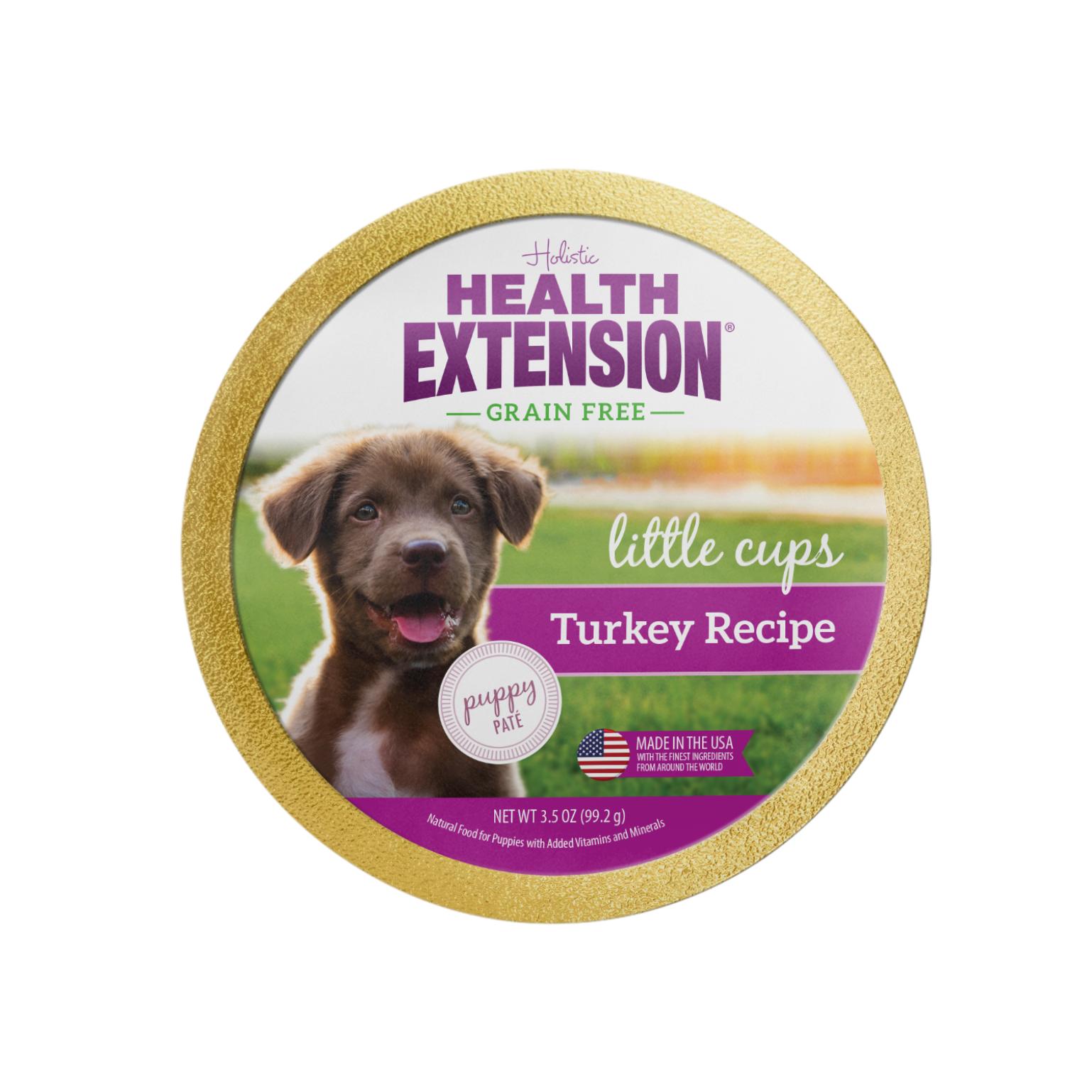 Health Extension Little Cups Turkey Puppy Wet Dog Food, 3.5-oz