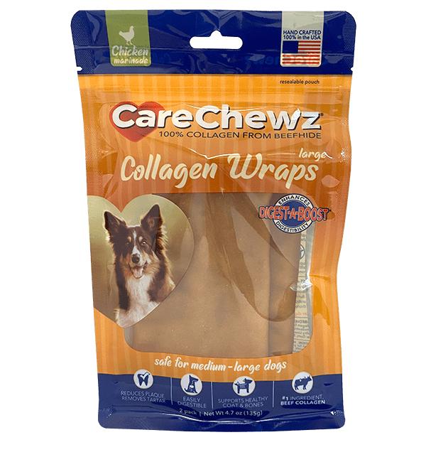 Pet Factory CareChewz Collagen Wraps Chicken Dog Treats, Large