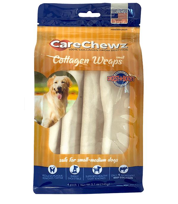 Pet Factory CareChewz Collagen Wraps Natural Dog Treats, Small
