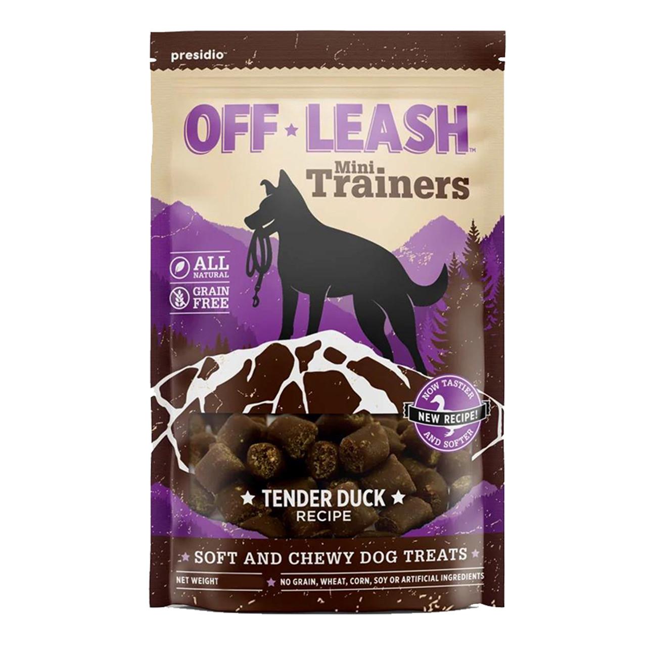 Off-Leash Mini Trainers Tender Duck Recipe Dog Treats, 5-oz