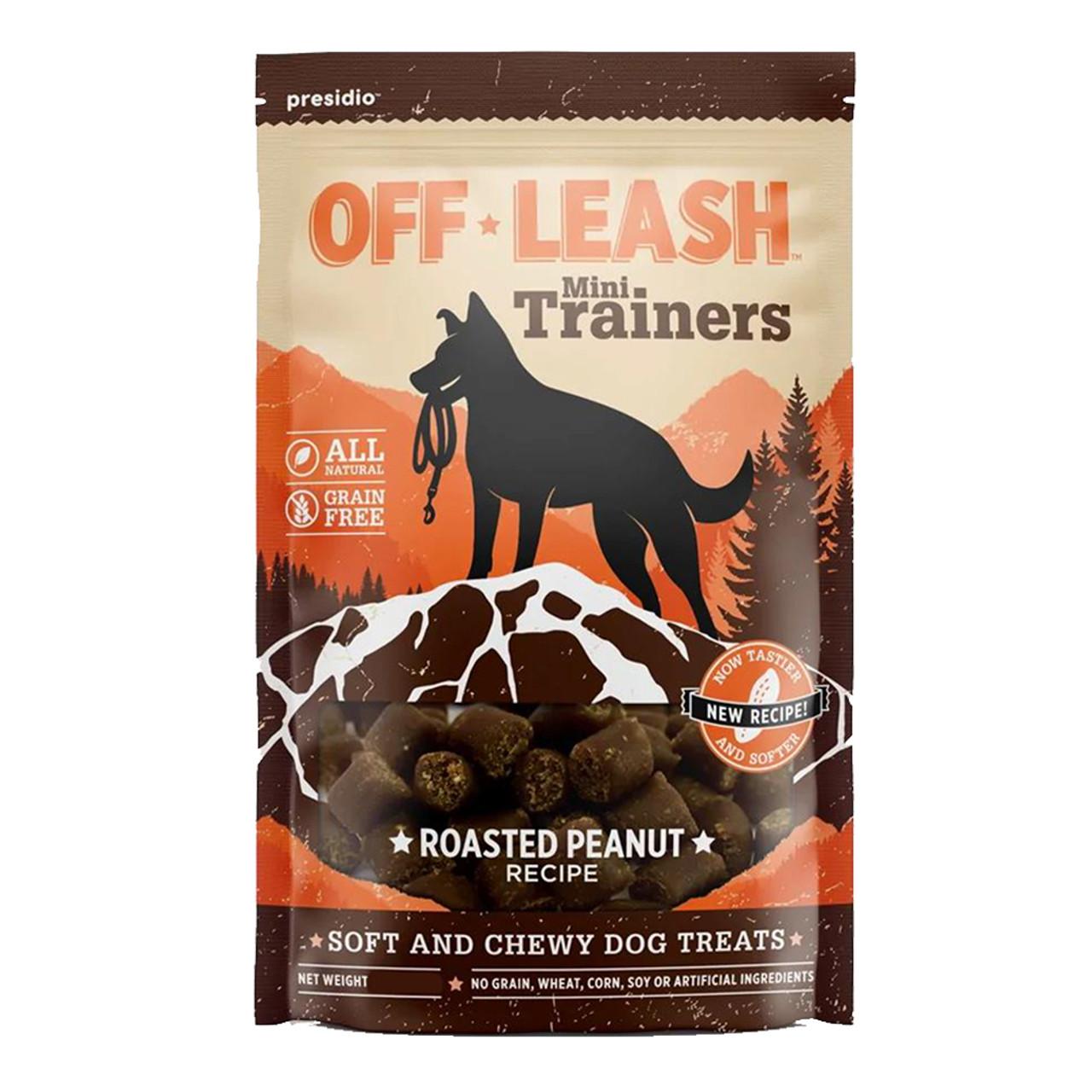 Off-Leash Mini Trainers Roasted Peanut Recipe Dog Treats, 5-oz