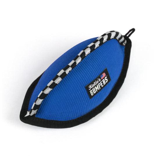 Katie's Bumpers Football Fetch Dog Toy, Blue, 8-in
