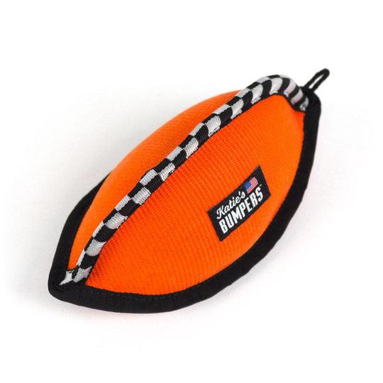 Katie's Bumpers Football Fetch Dog Toy, Orange, 8-in