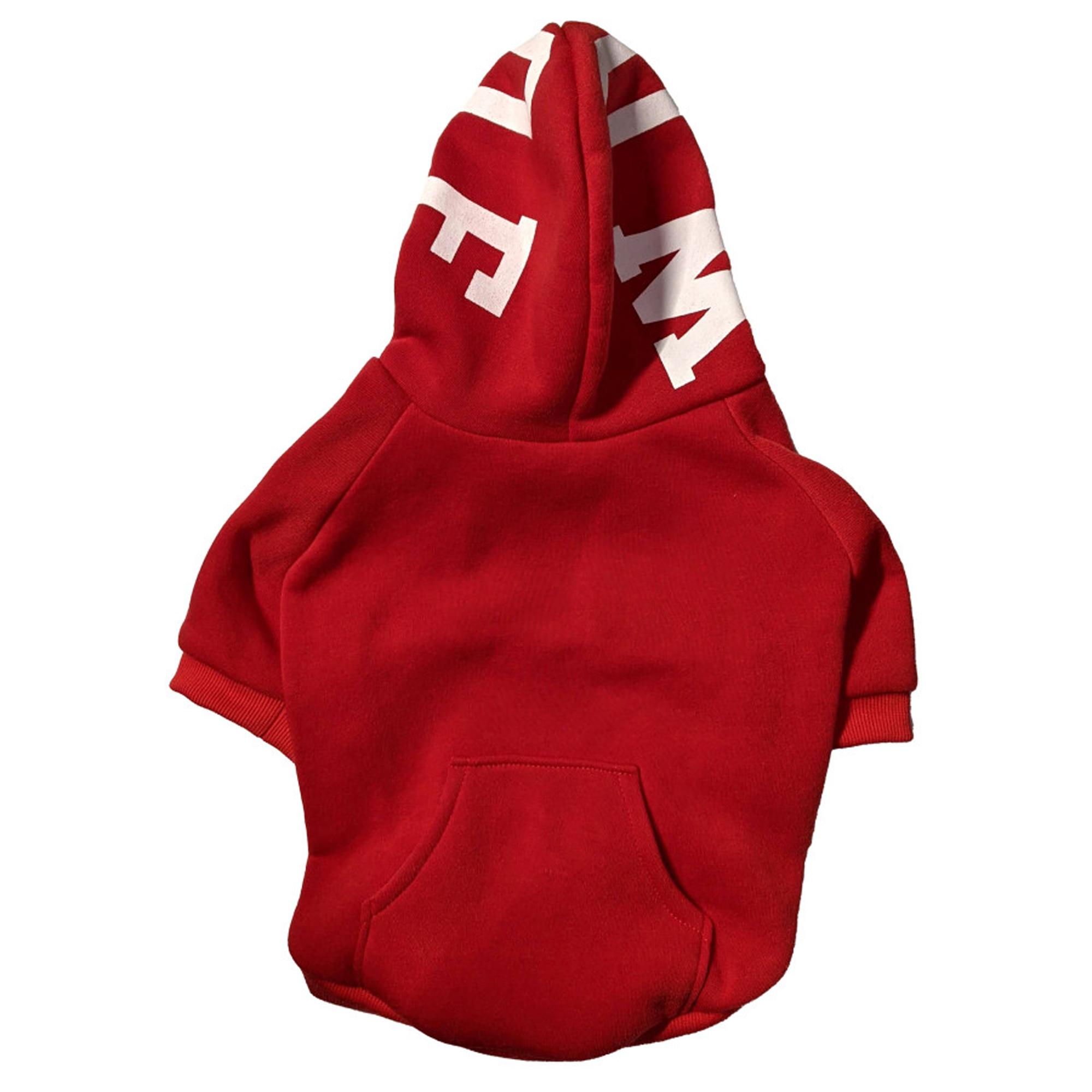Ethical Fashion Pet Cosmo Woof Dog Hoodie, Red, Large