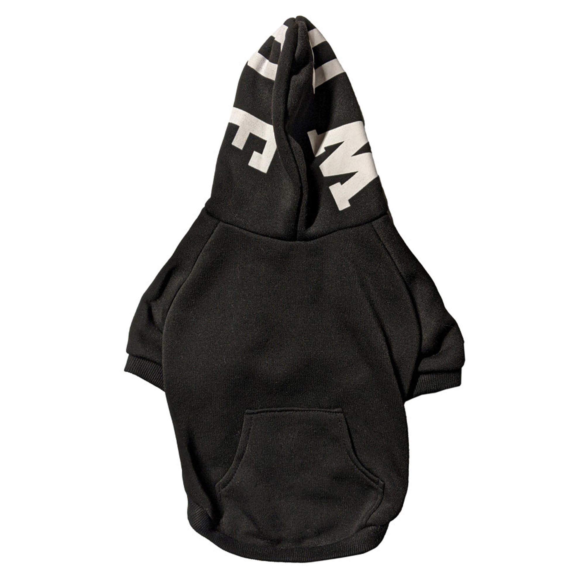 Ethical Fashion Pet Cosmo Woof Dog Hoodie, Black, Large