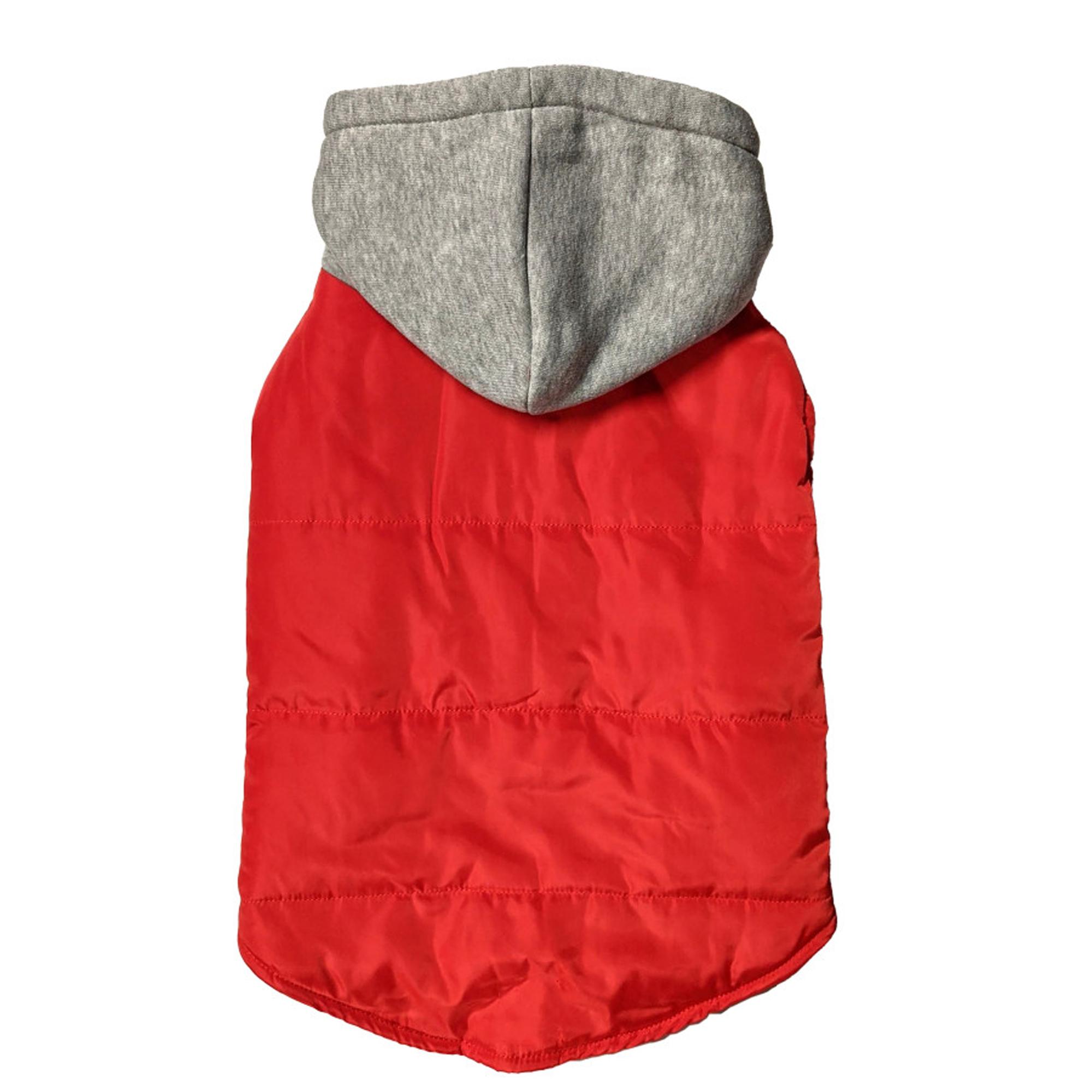 Ethical Fashion Pet Cosmo Vest with Hoodie for Dogs, Red, Medium