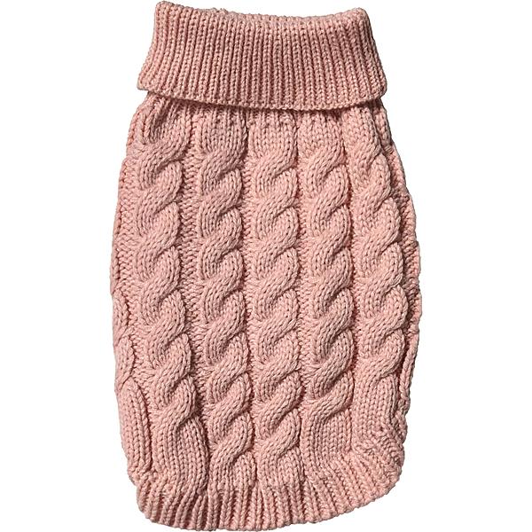Ethical Fashion Pet Cosmo Chunky Cable Dog Sweater, Pink, X-Small