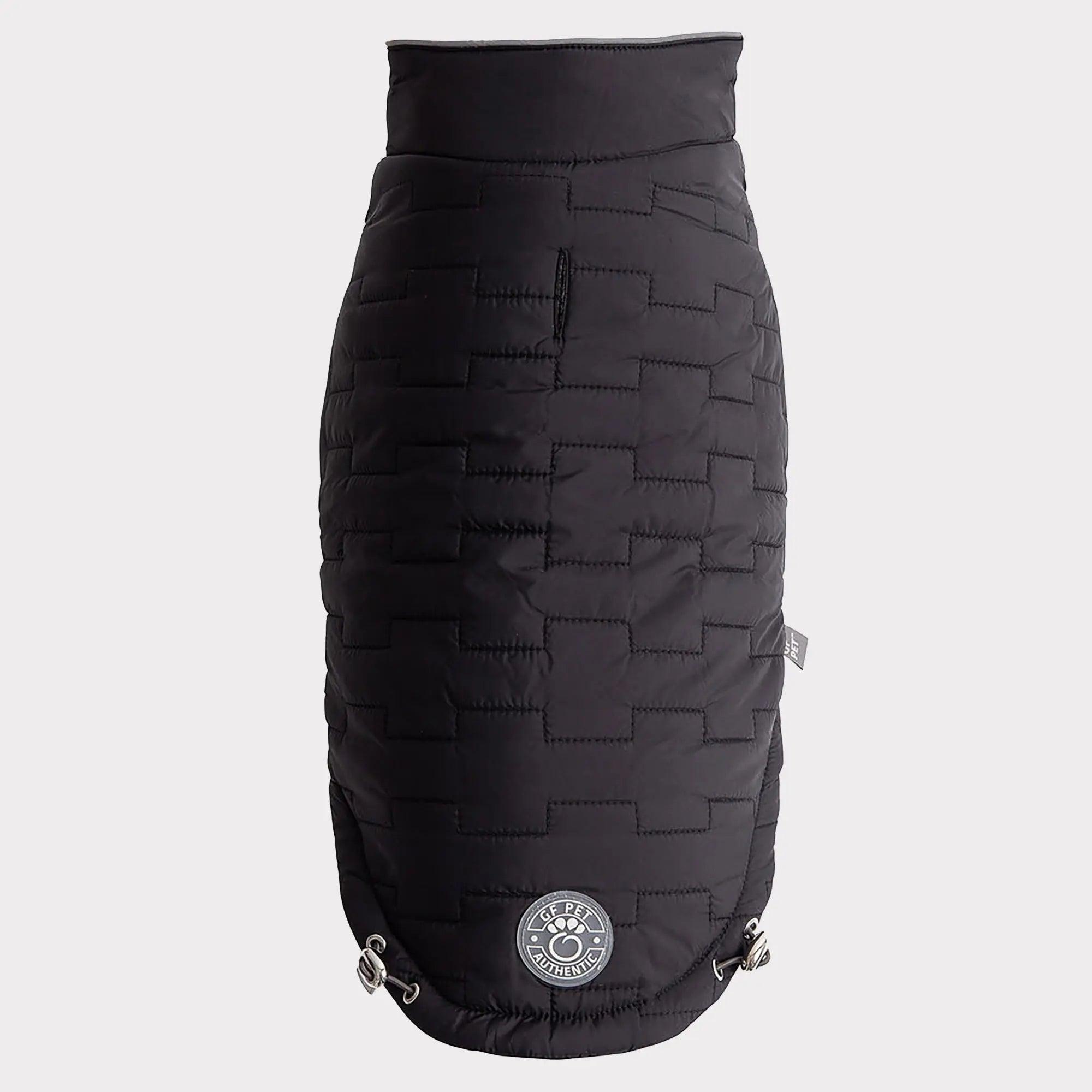 GF Pet Reversible Chalet Dog Jacket, Black, XX-Small