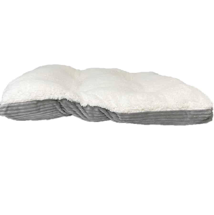 Petcrest Corduroy Deluxe Dog Crate Mat, Gray, 40-in x 27-in