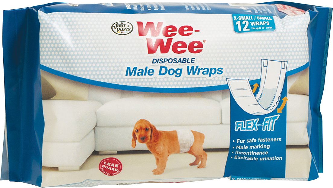 Wee-Wee Disposable Male Dog Wraps
