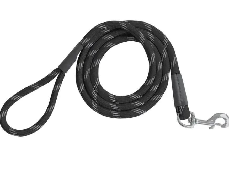 Shedrow K9 Camino Rope Dog Leash, Black, 6-ft