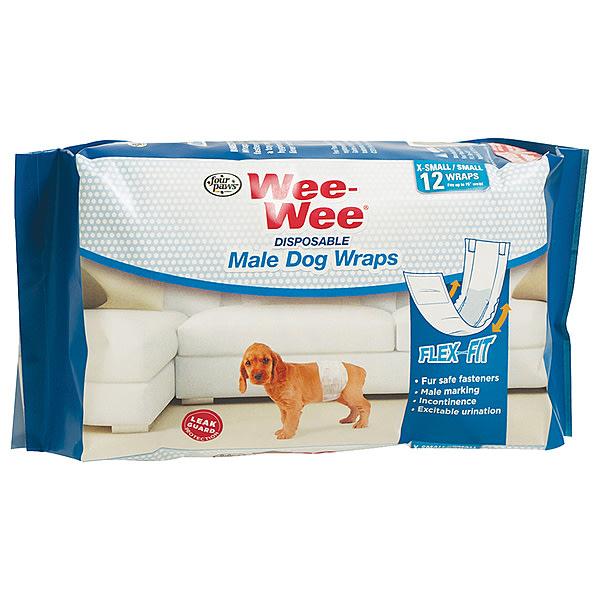 Wee-Wee Disposable Male Dog Wraps