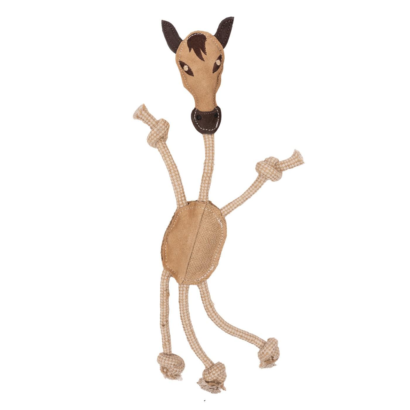 Shedrow K9 Jute, Rope & Suede Horse Dog Toy