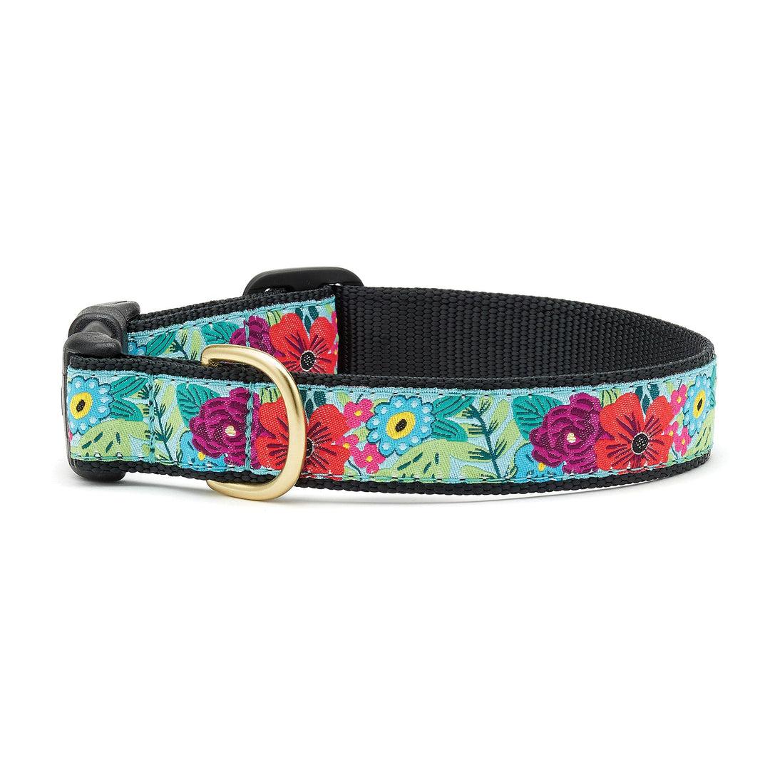 Up Country Dog Collar, Flower Story, 1-in x 12-18-in